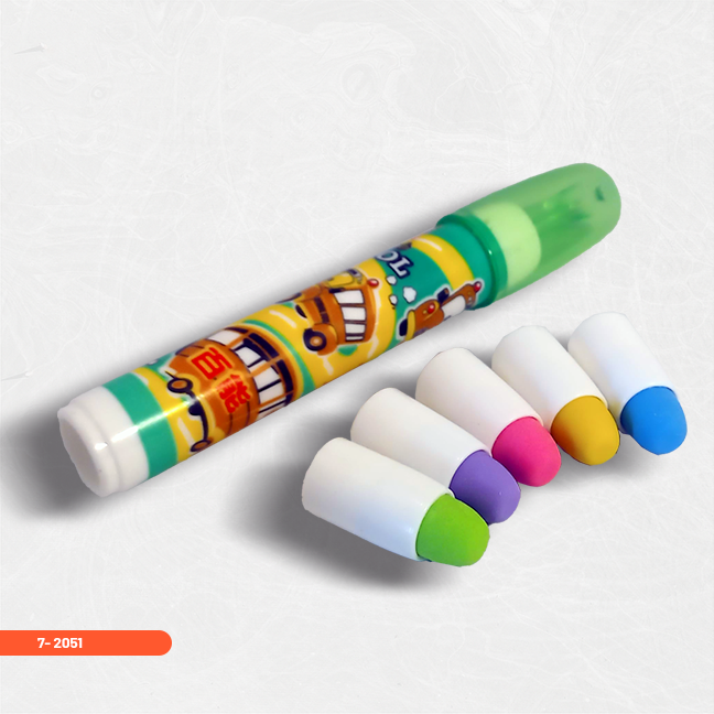 [7] Crayon gomme 5 couleurs Bensia 