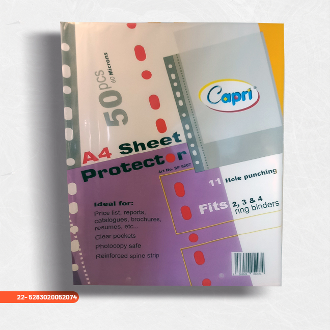 Capri perforated transparent sheet 50 pcs