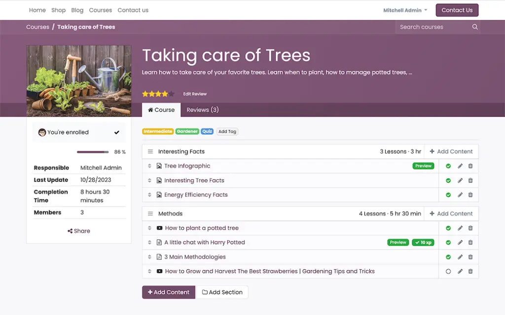 E learning Website