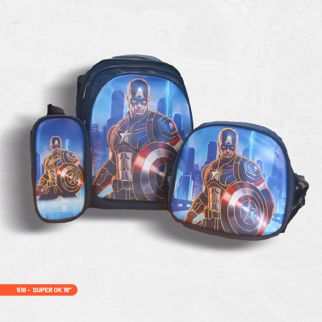 13” SUPER OK BACKPACK 3 PIECES