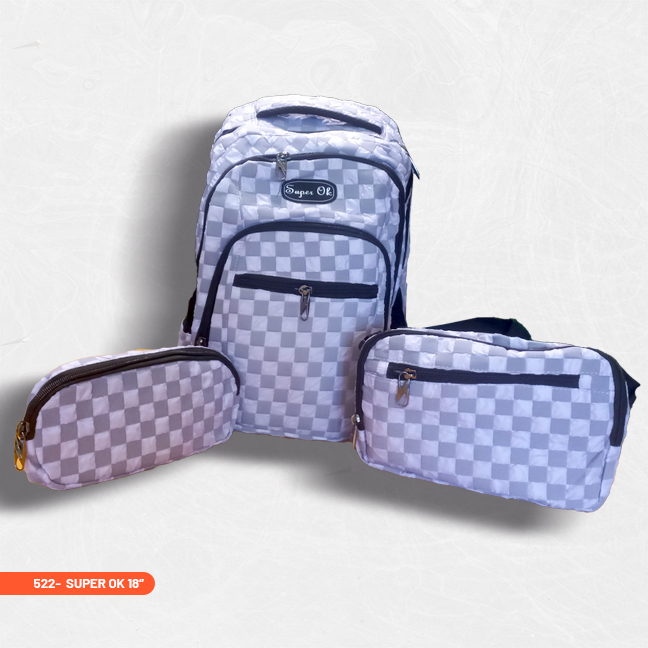 18” SUPER OK BACKPACK 3 PIECES
