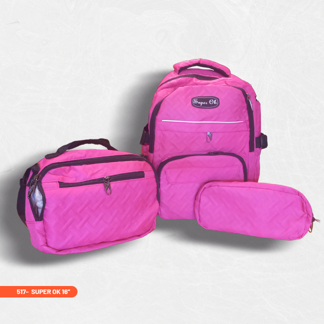 16” SUPER OK BACKPACK 3 PIECES