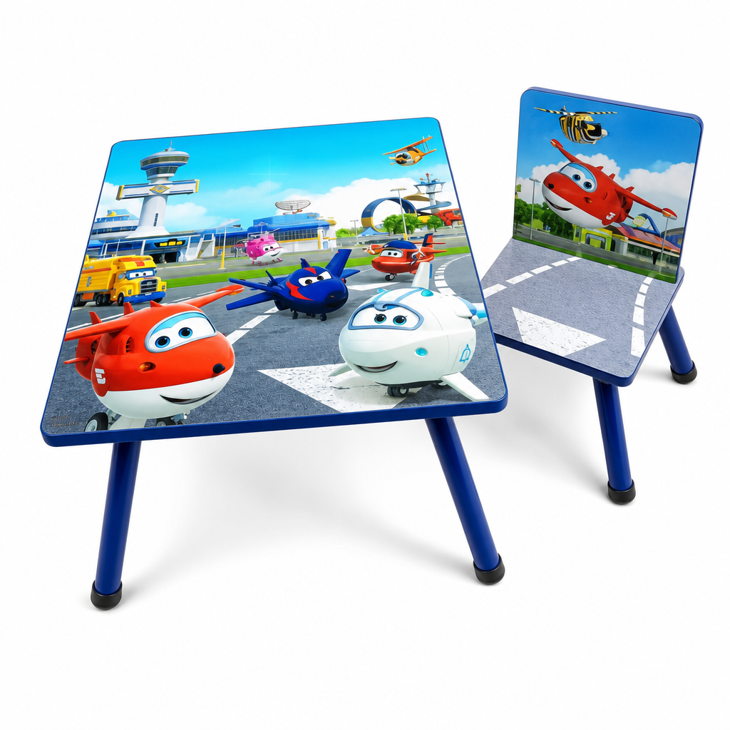 Table+chaise Super Wings 60cm / طاولة وكرسي أطفال سوبر وينغز 60سم