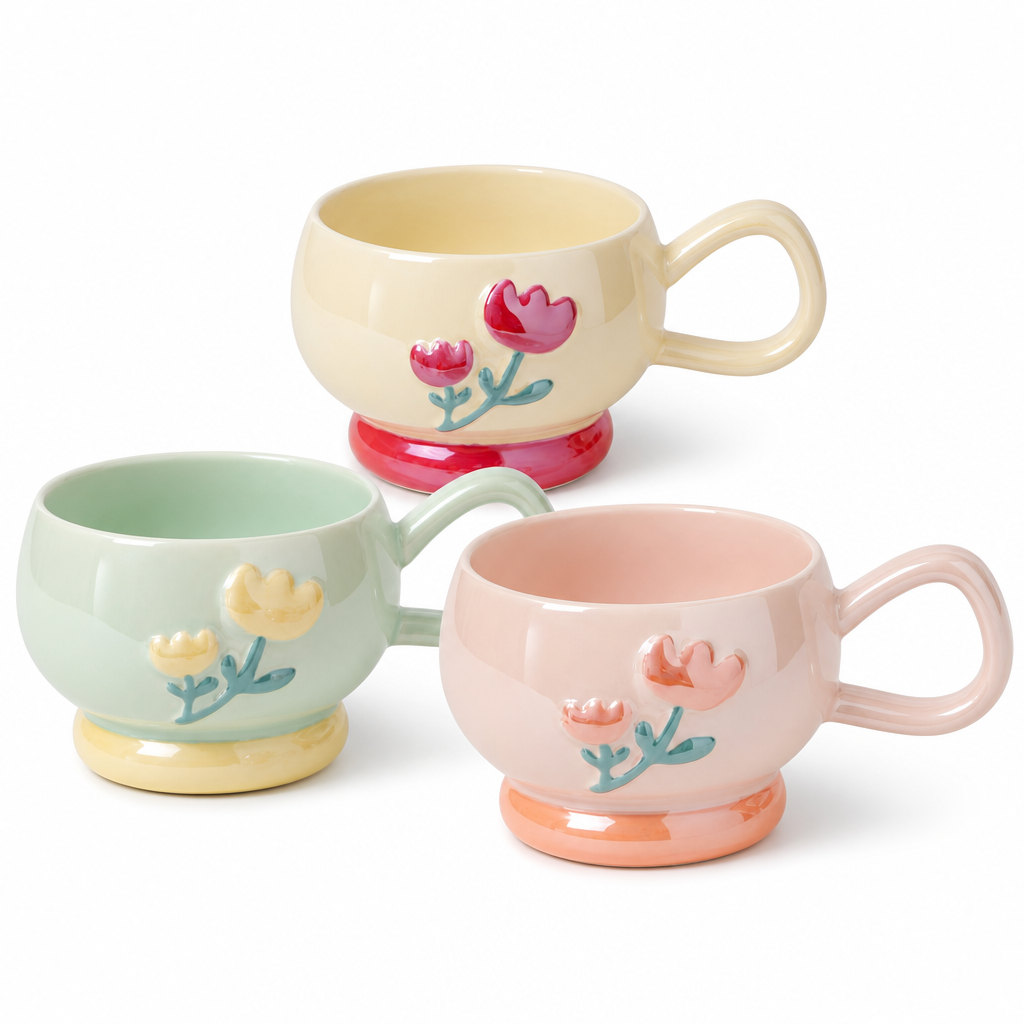 Tasses céramique tulipe / أكواب سيراميك توليب