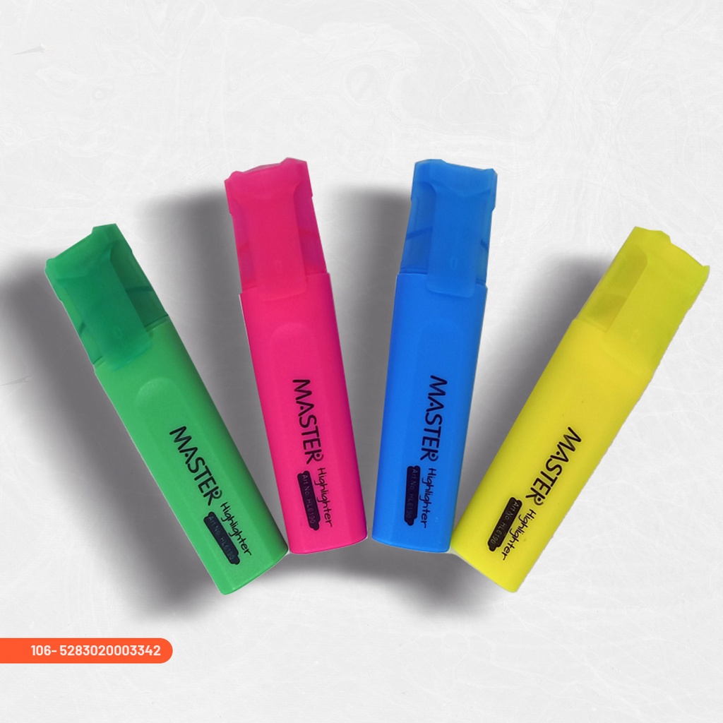 Master highlighter pouch 4 phosphor felt-tip pens