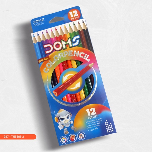 [287-TH3301-2] DOMS COLOR PENCIL LONG (12PCS) 3301-2