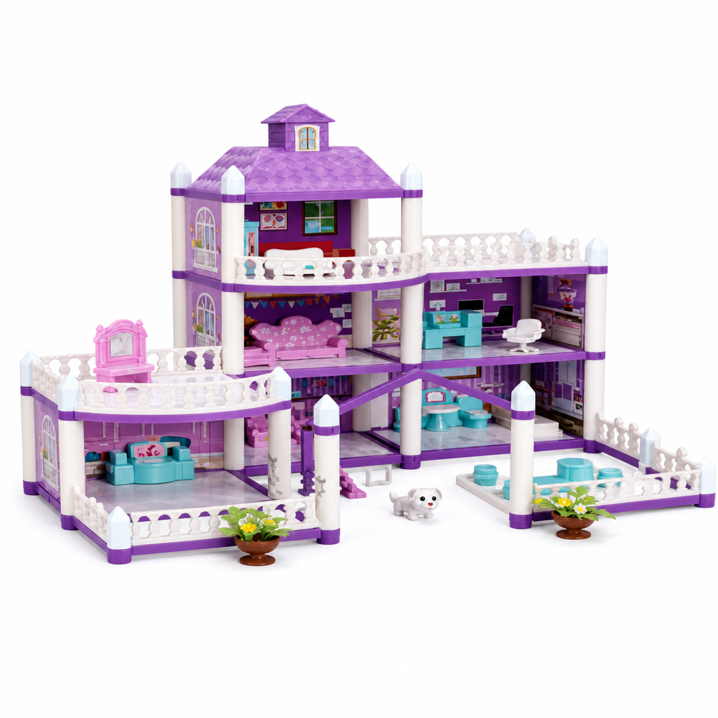 [TH4064-2] Château de rêve violet 3 étages / قصر الأحلام بنفسجي 3 طوابق