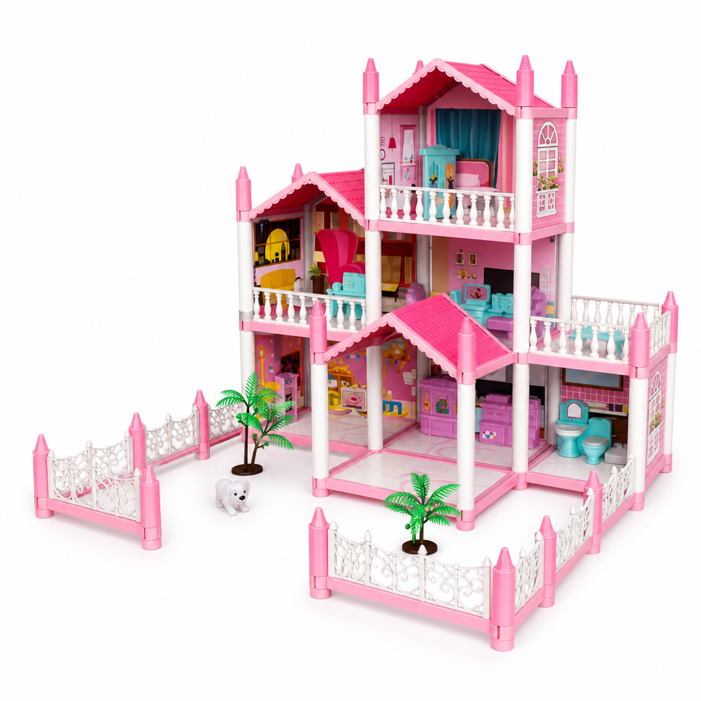 [TH4064-5] Maison de rêve rose 3 étages / بيت أحلام زهري 3 طوابق