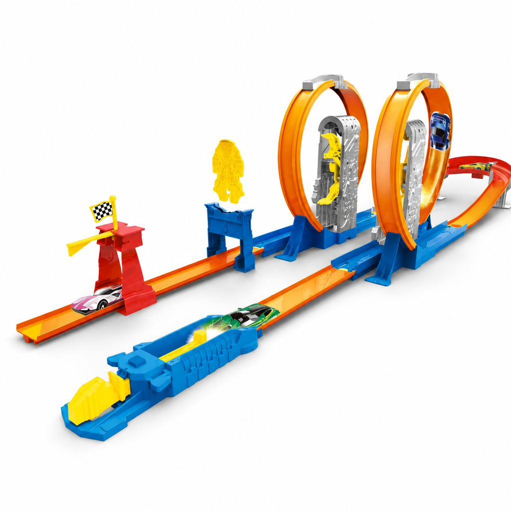 [TH3508-109] Circuit Hot Wheels double boucle / حلبة هوت ويلز حلقة مزدوجة كبيرة