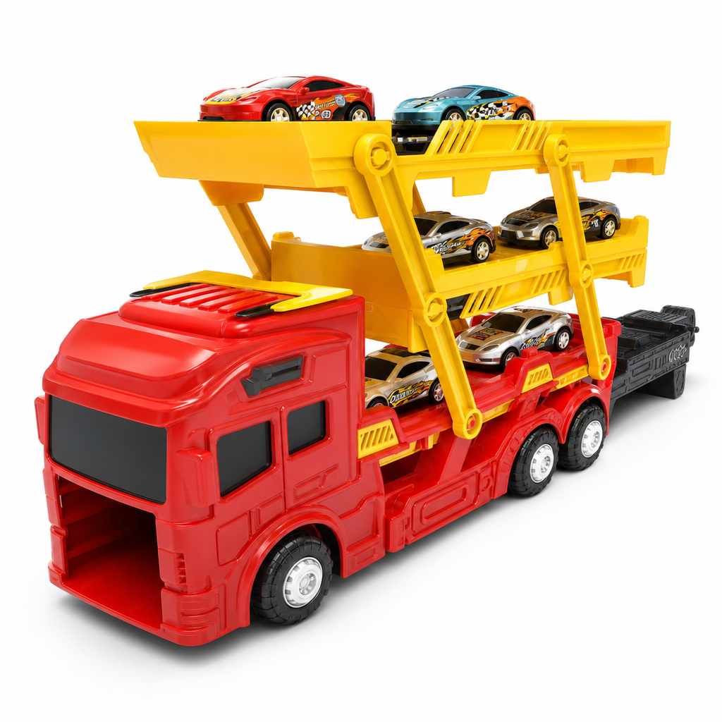 [TH3508-199] Camion catapulte avec voitures / شاحنة منجنيق مع سيارات معدنية
