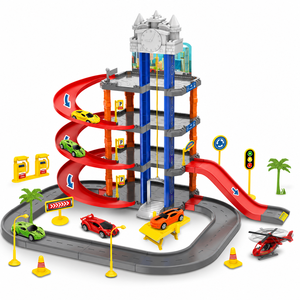 [TH3508-4] Garage parking course 68PCS / كراج سباق مواقف 68 قطعة