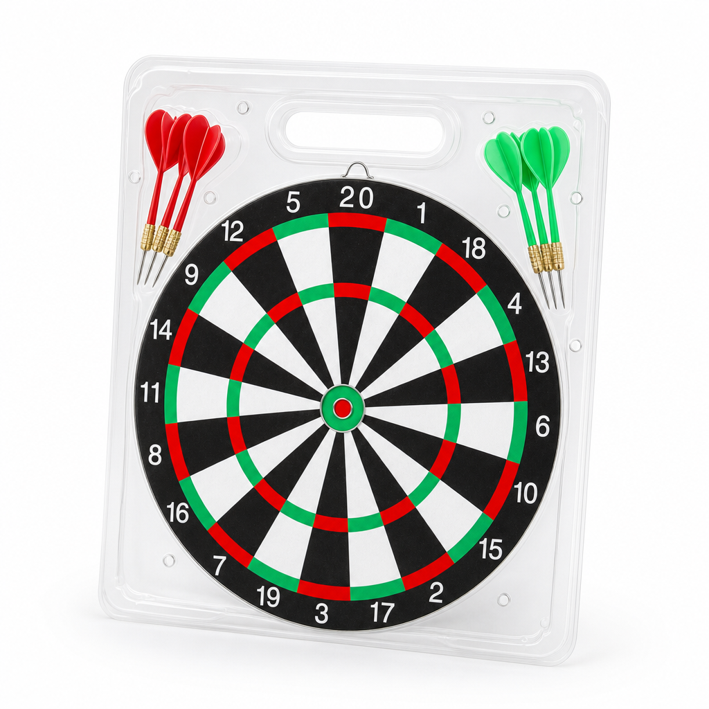 [TH4059-3] Cible fléchettes 17" +6 fléchettes / لوحة رمي سهام 17 إنش مع 6 سهام